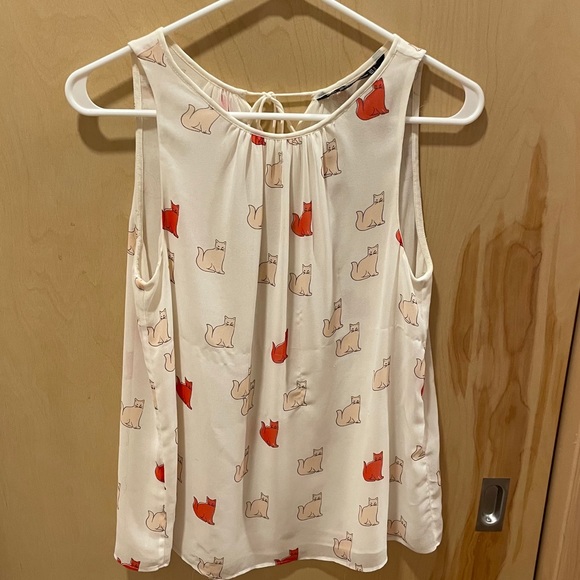 Tops - Zara Trafaluc cat print blouse